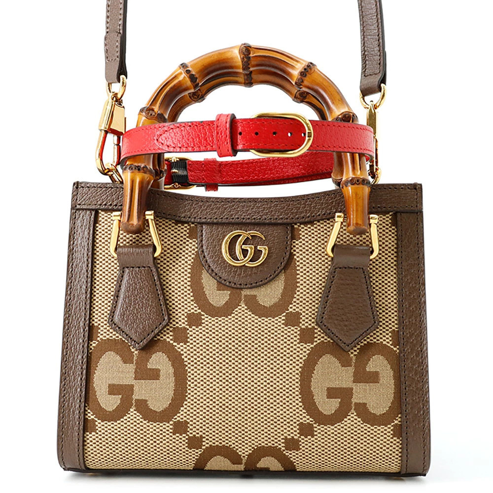 Gucci Diana GG Leather Bamboo 2way Shoulder Bag